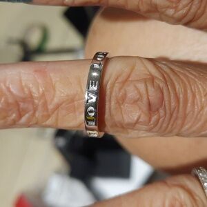 AUTHENTIC SOLID STERLING SILVER GENUINE MICHAEL ANTHONY "FAITH" RING SIZE 7 🎁